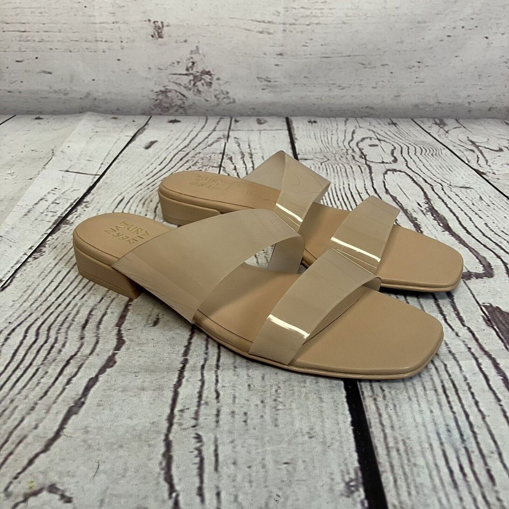 Naturalizer Flat Shoe Womens 7.5 Illuminate Slide Sandel Light‎ Shade Strappy